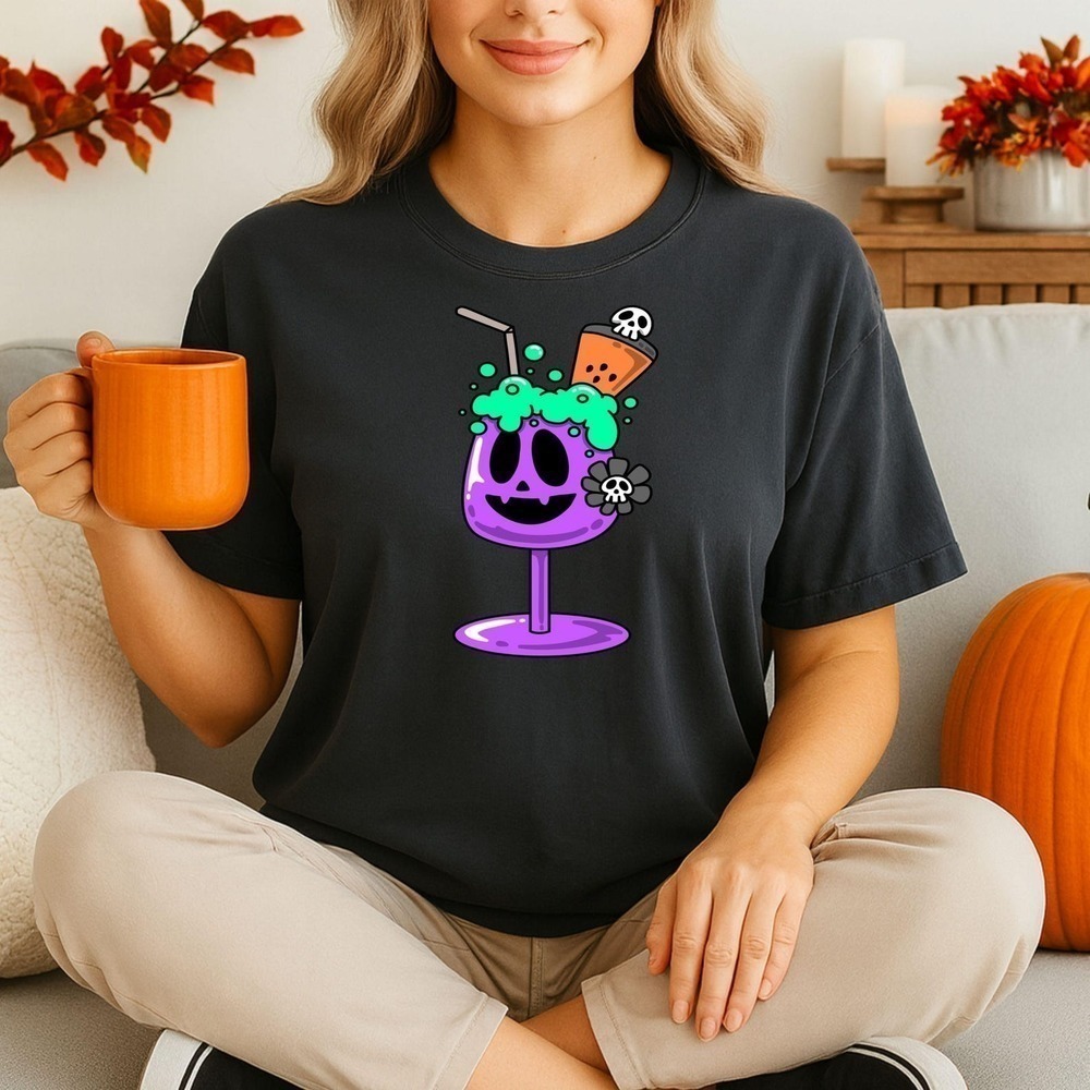 Halloween Ghost Cocktail Party Spooky Graphic Unisex T-Shirt